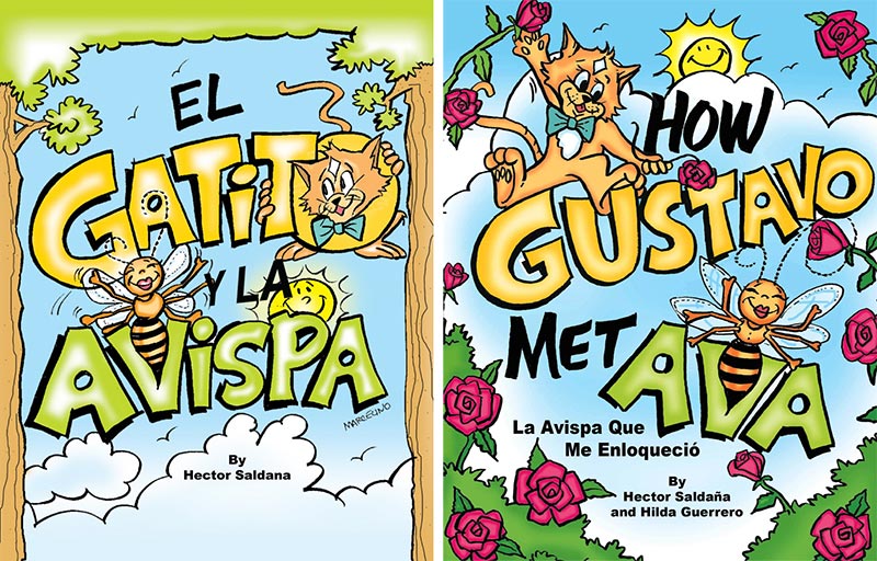 el Gatito y la Avispa and How Gustavo Met Ava coloring books by Hector Saldana